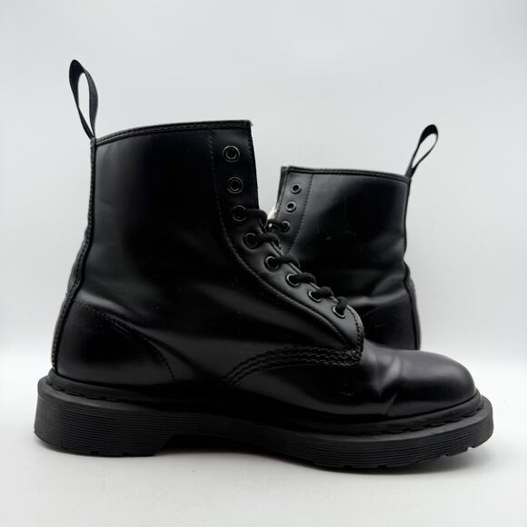 Dr. Martens Womens 1460 Mono Lace Up Boots US 10 EU 42 Black Smooth Leather NIB - Picture 5 of 14